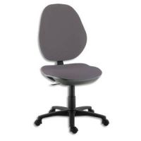 Logo Si�ge ela haut dossier coque noire et tissu gris, � contact permanent, sans accoudoirs 315394