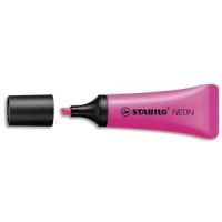 Logo Stabilo surligneur tampon boss neon magenta, pointe biseaute, encre  base d'eau 318397