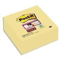 Logo Post-it bloc cube super sticky 270 feuilles jaune 76 x 76 mm 316219