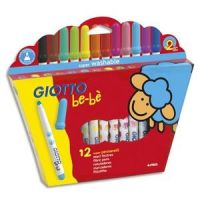 Logo Giotto etui 12 feutres de coloriage bebe. pointe maxi ogive. coloris assortis 320931