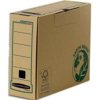 Logo Bankers box bote archives dos 10 cm earth series. montage manuel, carton recycl kraft brun 139743
