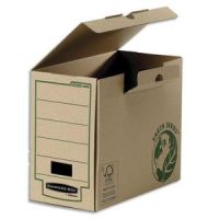 Logo Bankers box bote archives dos de 20 cm earth series. montage manuel, en carton kraft 705633