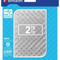 Logo Verbatim disque dur 2,5 usb 3.0 store'n'go style 2to gris 53198 706206