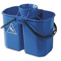 Logo Tts seau  essorage double bacs eau sale 8l et eau propre 6l + essoreur amovible bleu 701981