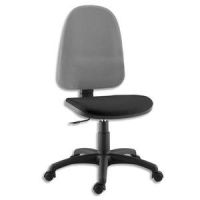Logo Si�ge togo en tissu dossier gris et assise noire, � contact permanent, pi�tement nylon, sans accoudo 315306
