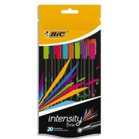 Logo Bic pochette de 20 intensity. nx2/bx2/rx2/vx2/ox2/marron/gris/vert clairx2/rosex2/bleu clairx2/viole 309640