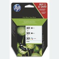 Logo Hp pack hp 301 2 cartouches d'encre noir + 1 cartouche d'encre tri-couleur e5y87ee 384656