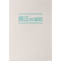 Logo Papette carte de voeux sparkle2 mille fois merci, carte relief 430g deux faces + env kraft. 115 x 16 385715