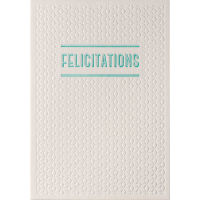 Logo Papette carte de voeux sparkle2 flicitations, carte relief 430g deux faces + env kraft. 115 x 165mm 385713