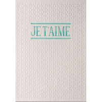 Logo Papette carte de voeux sparkle2 je t'aime, carte relief 430g deux faces + env kraft. 115 x 165mm 385714