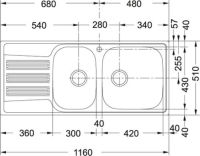 Logo Evier galileo - gol621 inox dekor�