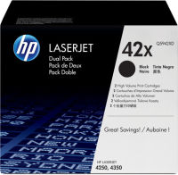 Logo Toner noir hp q5942x pk2 pour hp lj 4250/4350 331822