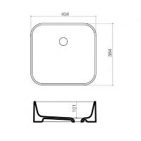 Logo Luisina - cramique - slim - vasque  poser slim en cramique - 404 x