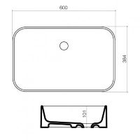 Logo Luisina - cramique - slim - vasque  poser slim en cramique - 600 x