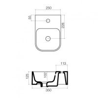 Logo Luisina - cramique - slim - vasque  poser slim en cramique - 250 x
