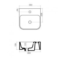 Logo Luisina - cramique - slim - vasque  poser slim en cramique - 354 x