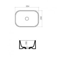Logo Luisina - cramique - slim - vasque  poser slim en cramique - 354 x