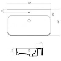Logo Luisina - cramique - slim - vasque  poser slim en cramique - 804 x