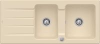Logo Villeroy & boch - architectura - evier � encastrer villeroy & boch 2 bacs, 1 �gouttoir coloris sable ev3380 12 73