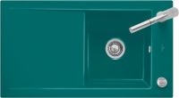 Logo Villeroy & boch - timeline - evier � encastrer villeroy & boch 1 bac, 1 �gouttoir coloris emerald ev3307 02 50