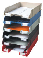 Logo Val-rex corbeille � courrier '1265', empilable, gris quarz 336430200