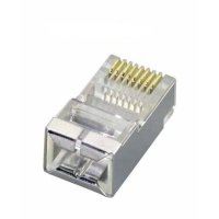 Logo Connecteur rj45 cat 5e stp contacts d�cal�s avec peigne 1010008