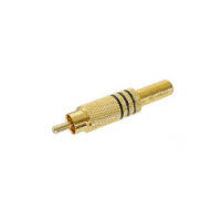 Logo Connecteur rca m�le dor� rouge 1040060