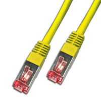 Logo Cordon cat 6 sftp jaune lsoh - 1 m 2011917