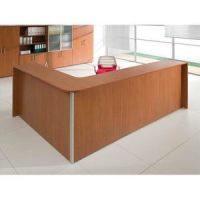 Logo Mt international angle droit � 90d pour banque d'accueil merisier impact - dim. : l90 x h110 x p90 c 053730