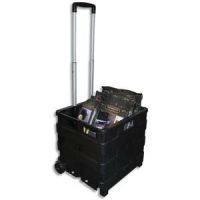 Logo Viso casier trolley pliable en polypropyl�ne - dimensions ouvert l42 x h38 x p40 cm noir 365498