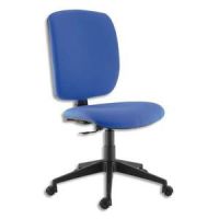 Logo Si�ge dactylo kilima moyen dossier en tissu bleu, 3 r�glages classiques, sans accoudoirs 749507