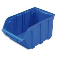Logo Viso bac de rangement � bec 4l tekni avec porte �tiquette en polypropyl�ne bleu l14xh12,5xp23cm 190392