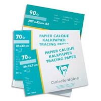 Logo Clairefontaine pochette de 20 feuilles 95g papier calque format 24x32 ref-96873 976180