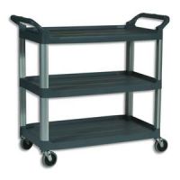 Logo Rubbermaid chariot 3 plateaux charge totale 90 kg - dimensions : l85,4 x h95,9 x p47,3 cm 202864