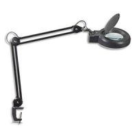 Logo Maul lampe fluorescente loupe viso � pince noire - bras 2x40, pince ouverture 6,5 lentille loupe 12, 207867