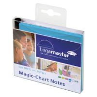 Logo Legamaster paquet de 100 notes magic chart bleu, lectrostatiques, format : 10 x 10 cm + 1 marqueur 385828