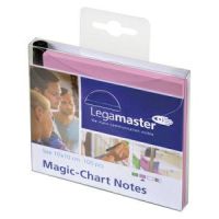 Logo Legamaster paquet de 100 notes magic chart rose, lectrostatiques, format : 10 x 10 cm + 1 marqueur 385829