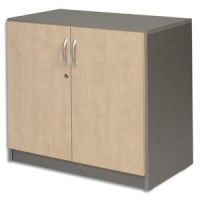 Logo Simmob armoire basse alu/rable h72 cm gamme alu erable budget 099462
