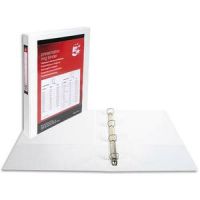 Logo 5 etoiles classeur personnalisable 3 faces, 4 anneaux 25 mm en d. en polypropylne blanc. 962146