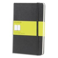 Logo Moleskine carnet de note couverture rigide 13x21cm 240 pages unies blanches. coloris noir 154993