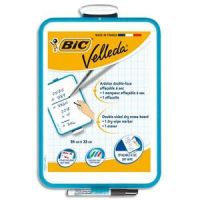 Logo Bic mini ardoise velleda effacable  sec 33x24cm double face (unie/seys.) avec feutre et effacette 462015