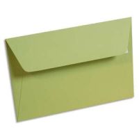 Logo Clairefontaine paquet de 20 enveloppes 120g pollen 11x22cm (dl). coloris vert bourgeon 731292