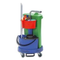 Logo Numatic chariot de mnage avec collecteur dchet 70l compartiment de rangmt et seau de lavage 14l bl 190643
