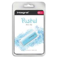 Logo Integral cl usb 2.0 pastel bleue 64go + redevance infd64gbpasbls 307080