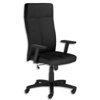 Logo Fauteuil palladium coque noire, assise et dossier en cro�te de cuir noire � m�canisme basculant 315669