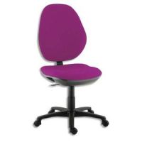 Logo Si�ge ela haut dossier coque noire et tissu prune, � contact permanent, sans accoudoirs 315395