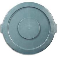 Logo Rubbermaid couvercle en poly�thyl�ne pour collecteur mobille rond gris 120 litres 701336