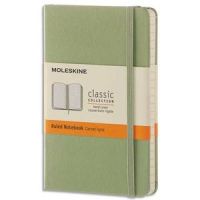 Logo Moleskine carnet192 pages lign format pocket 9x14.couverture rigide vert saule 203835
