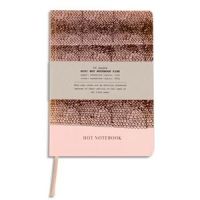 Logo Papette carnet piqre hot copper, carte bleue 250g, 50 pages rose clair lignes 110g. 14,9x21cm 385720