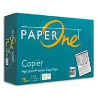 Logo Inapa ramette 500 feuilles papier blanc paper one a4 75g cie 160. copieur, laser, jet d'encre. pefc 386030